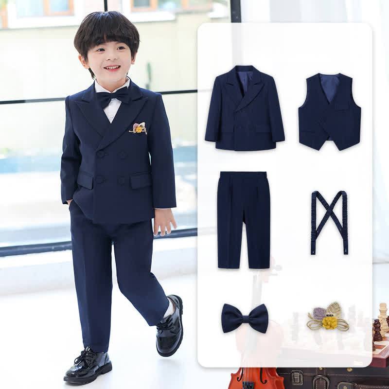 Cotton-blend  Long Sleeve Six-piece Formal Suit - image 3