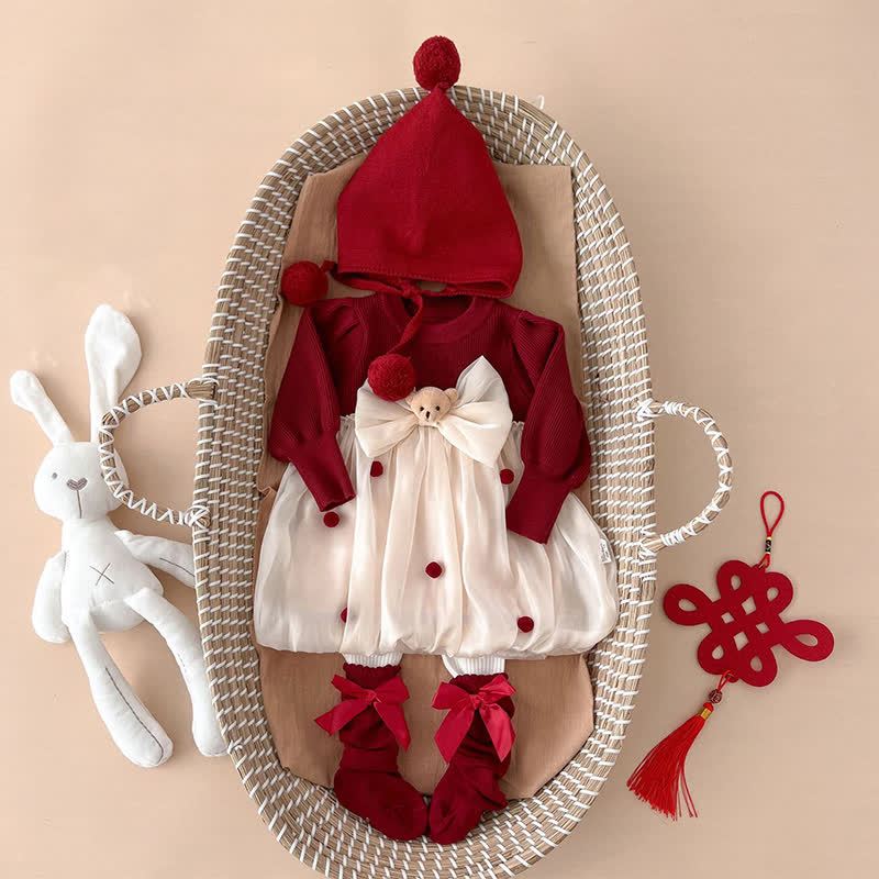 Knitting&organza Split Joint Long Sleeve Midi Dresses - image 5