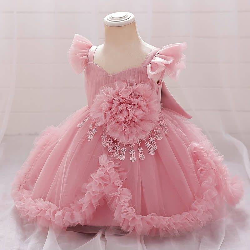 Mesh Rosette Maxi Dresses - image 2
