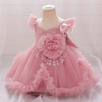 Mesh Rosette Maxi Dresses - image 2