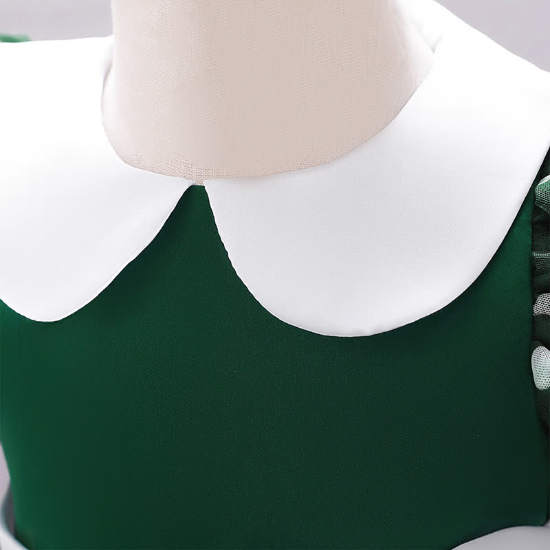 Mesh Bow Short Sleeve Maxi Dresses - image 4
