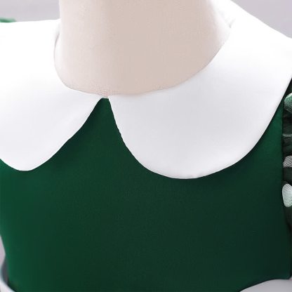 Mesh Bow Short Sleeve Maxi Dresses - image 4