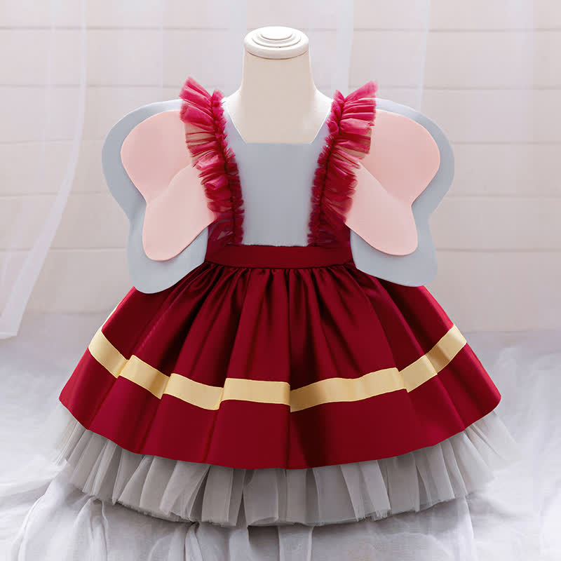 Satin & Mesh Maxi Dresses - Grey - 2-3Y - image 1