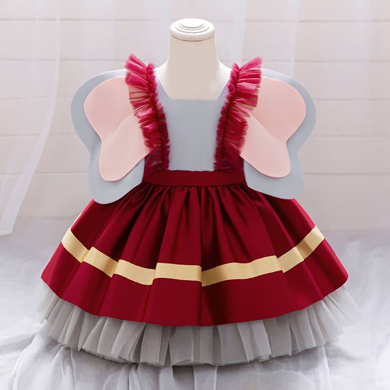 Satin & Mesh Maxi Dresses - Grey - 2-3Y - image 1