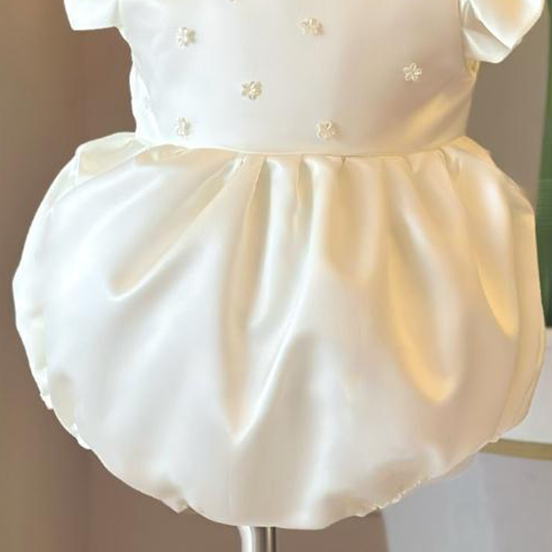 Chemical Fiber Blend Imitation Pearls Cap Sleeve Crop Bodysuit - image 4