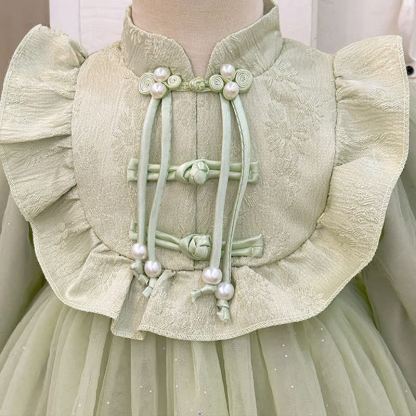 Mesh Split Joint Long Sleeve Midi Dresses - image 4