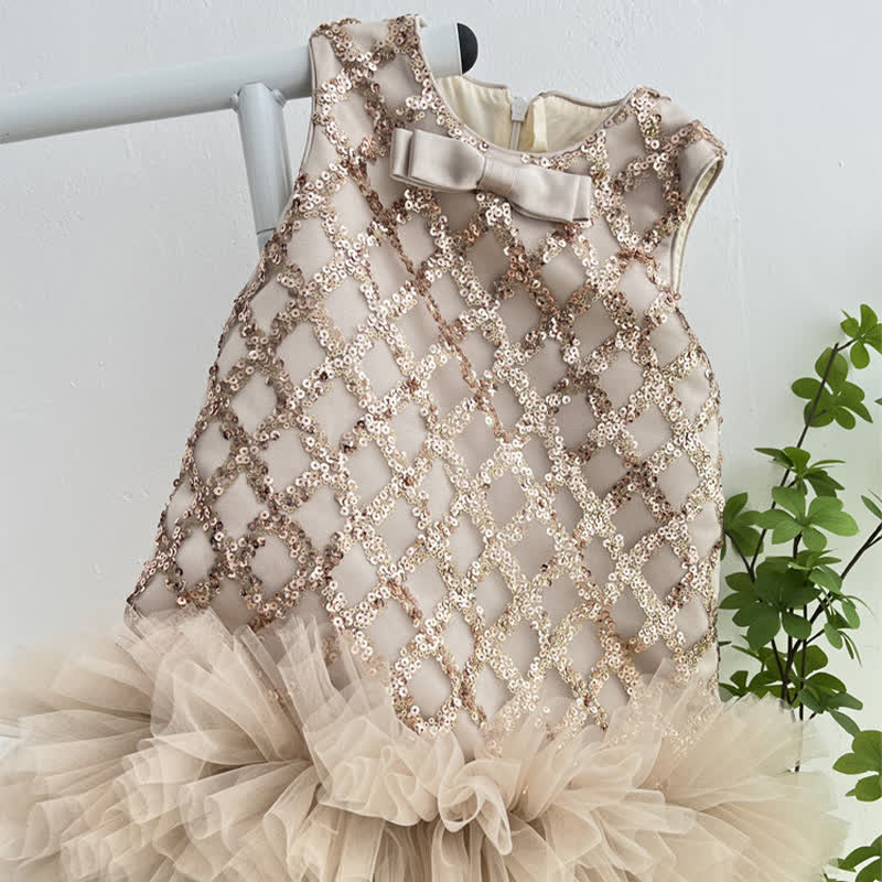 Sequins Bow Folds Sleeveless Midi Dresses - image 11