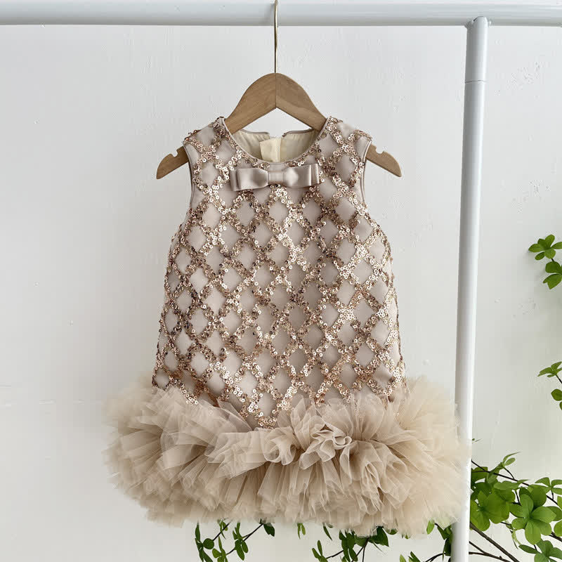 Sequins Bow Folds Sleeveless Midi Dresses - image 10