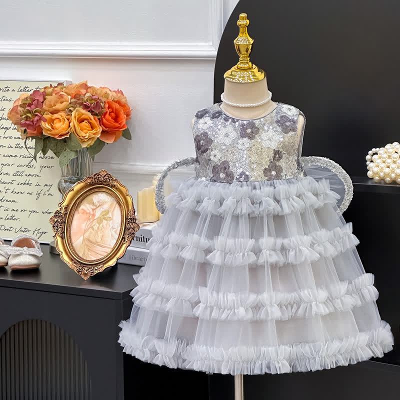 100% Polyester Split Joint Sleeveless Midi  - Grey - 3-4Y - image 1