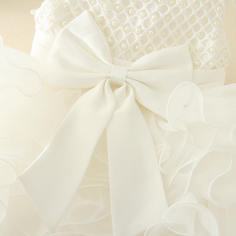 Mesh Folds Bow Sleeveless Midi Dresses - image 3