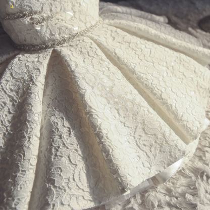 Chemical Fiber Blend Lace Bow Sleeveless Mid-long Dresses - image 4