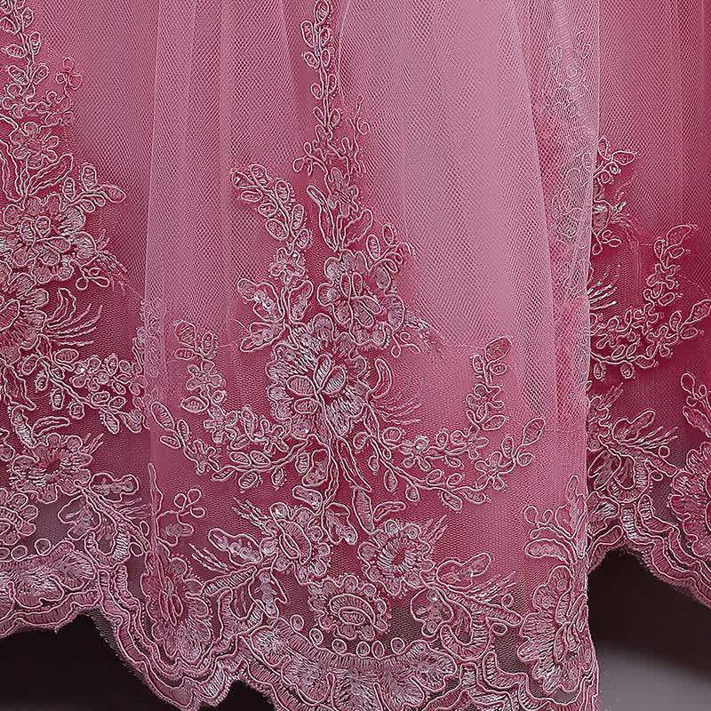 Mesh Lace Bow Sleeveless Maxi Dresses - image 10