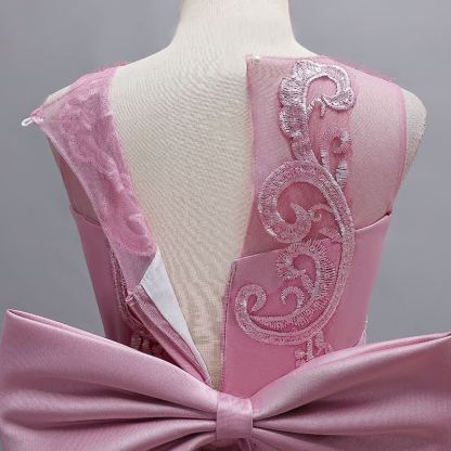 Mesh Lace Bow Sleeveless Maxi Dresses - image 8