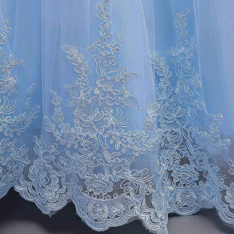 Mesh Lace Bow Sleeveless Maxi Dresses - image 18