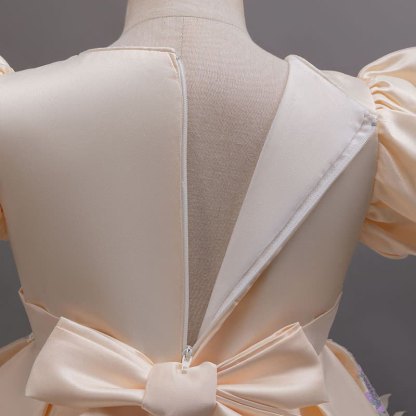 [Archive Sale] Mesh Rosette Folds Sequins Short Sleeve Maxi Dresses - image 5