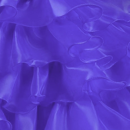 Organza Folds Sequins Bow Short Sleeve Mid-long Dresses - image 21