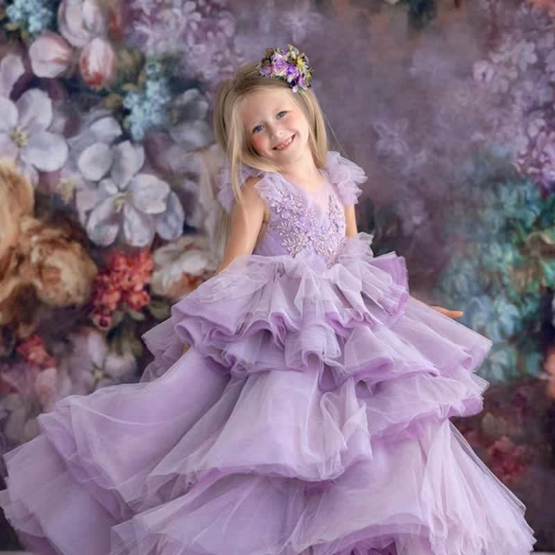 Mesh Folds Rosette Sleeveless Maxi Dresses - image 7