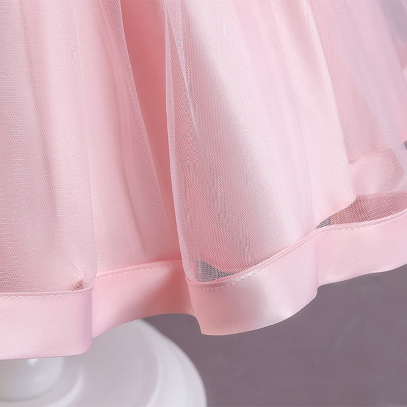 Satin Lace Bow Sleeveless Mid-long Dresses - image 7