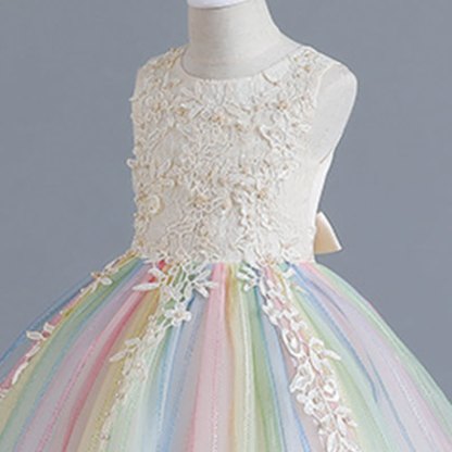 Chemical Fiber Blend Stitching Lace Sleeveless Maxi Dresses - image 7