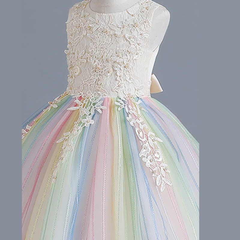 Chemical Fiber Blend Stitching Lace Sleeveless Maxi Dresses - image 6