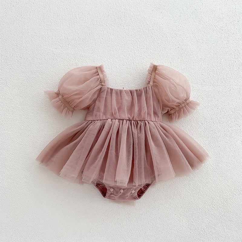 Mesh Bow Folds Short Sleeve Crop Bodysuit - image 3