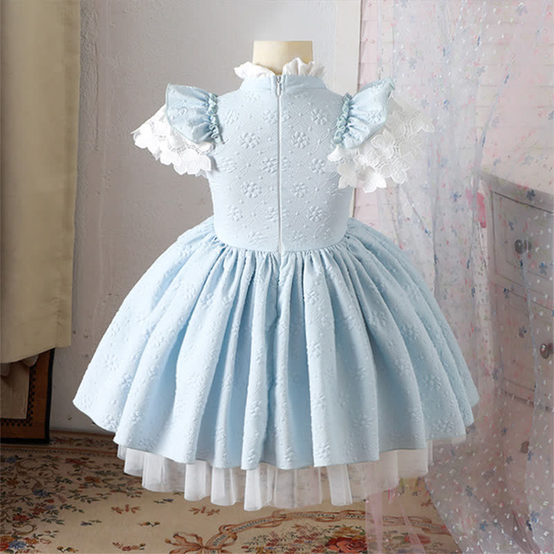 [Archive Sale] Chemical Fiber Blend Jacquard Short Sleeve Mid-long Dresses - image 2