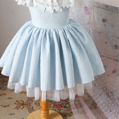 [Archive Sale] Chemical Fiber Blend Jacquard Short Sleeve Mid-long Dresses - image 3