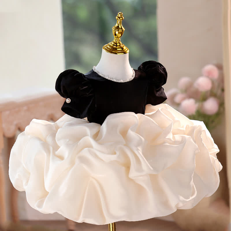 Velvet Folds Short Sleeve Mid-long Dresses - image 7