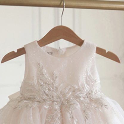 Chemical Fiber Blend Lace Embroidery Sleeveless Mid-long Dresses - image 4