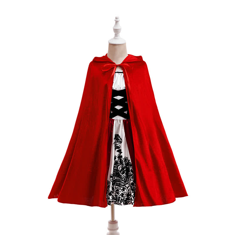 Chemical Fiber Blend Split Joint Sleeveless Maxi Two-piece Set - Black&Red - 12Y - image 2