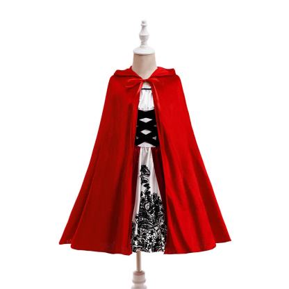 Chemical Fiber Blend Split Joint Sleeveless Maxi Two-piece Set - Black&Red - 12Y - image 2