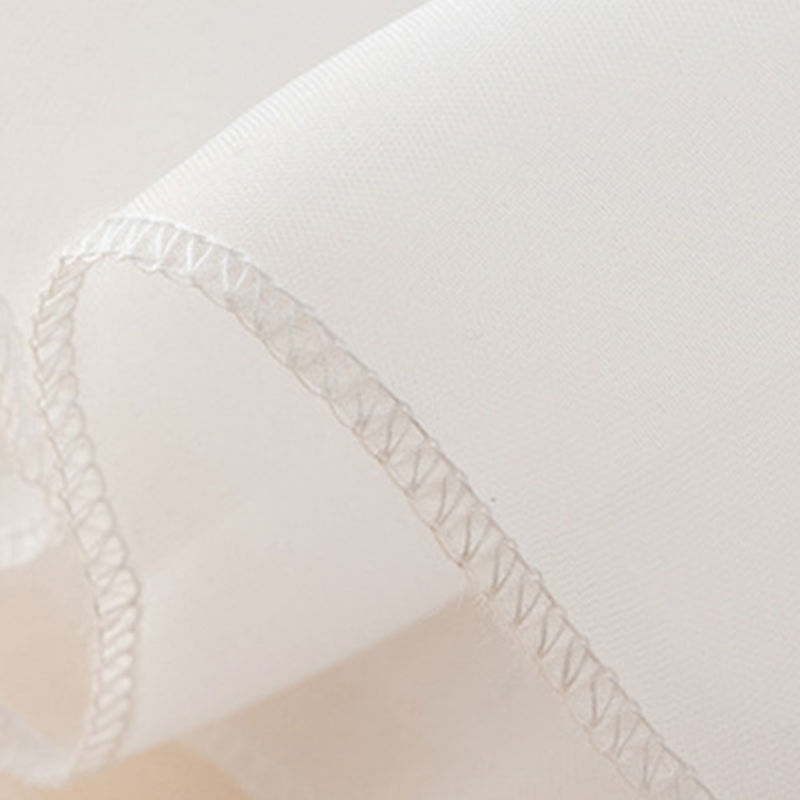 Chemical Fiber Blend Embroidery Bow Short Sleeve Mid-long Dresses - image 9