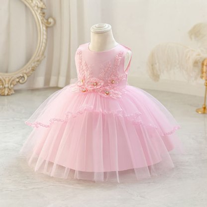 Mesh Rosette Asymmetric Sleeveless Midi Dresses - image 2