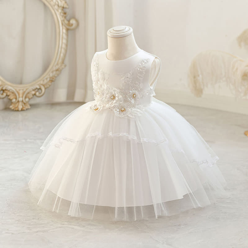 Mesh Rosette Asymmetric Sleeveless Midi Dresses - image 13