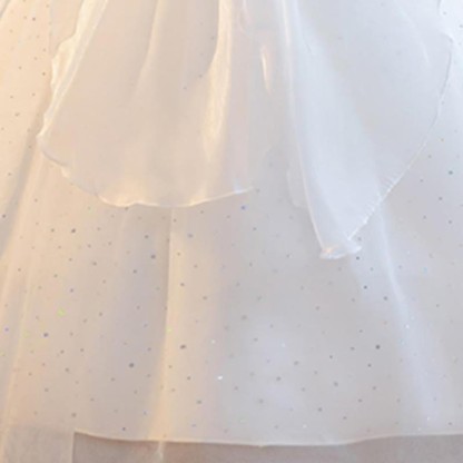 Mesh Bow Ruched Short Sleeve Maxi Dresses - image 20