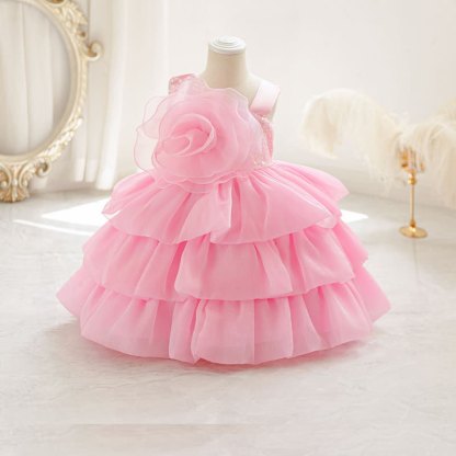 Chemical Fiber Blend Folds Rosette Sleeveless Midi Dresses - image 20