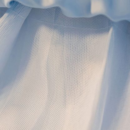 Embroidery Mesh Piping Long Sleeve Midi Dresses - image 26