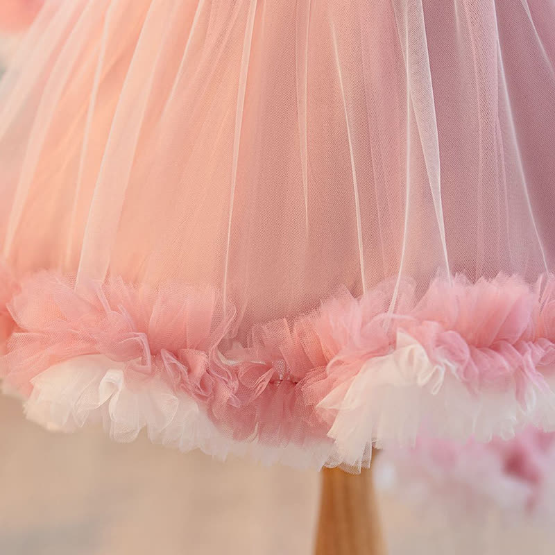 Embroidery Mesh Piping Long Sleeve Midi Dresses - image 18