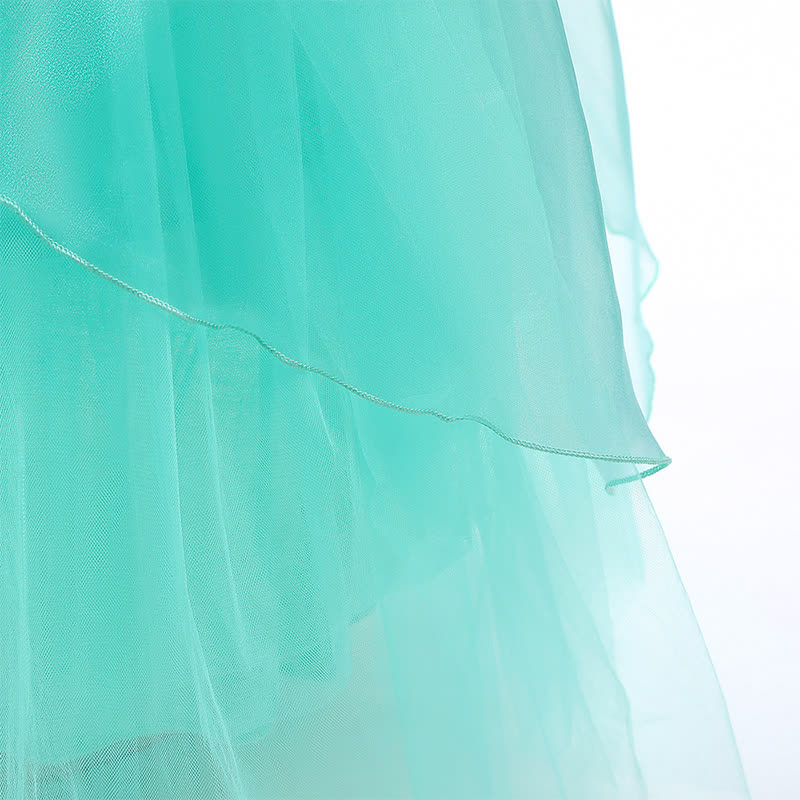 [Archive Sale] Chemical Fiber Blend Lace Folds Long Sleeve Maxi Dresses - image 8