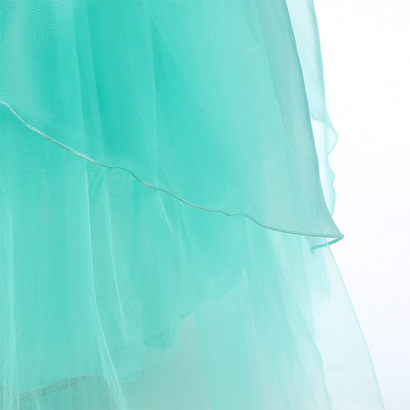 [Archive Sale] Chemical Fiber Blend Lace Folds Long Sleeve Maxi Dresses - image 8