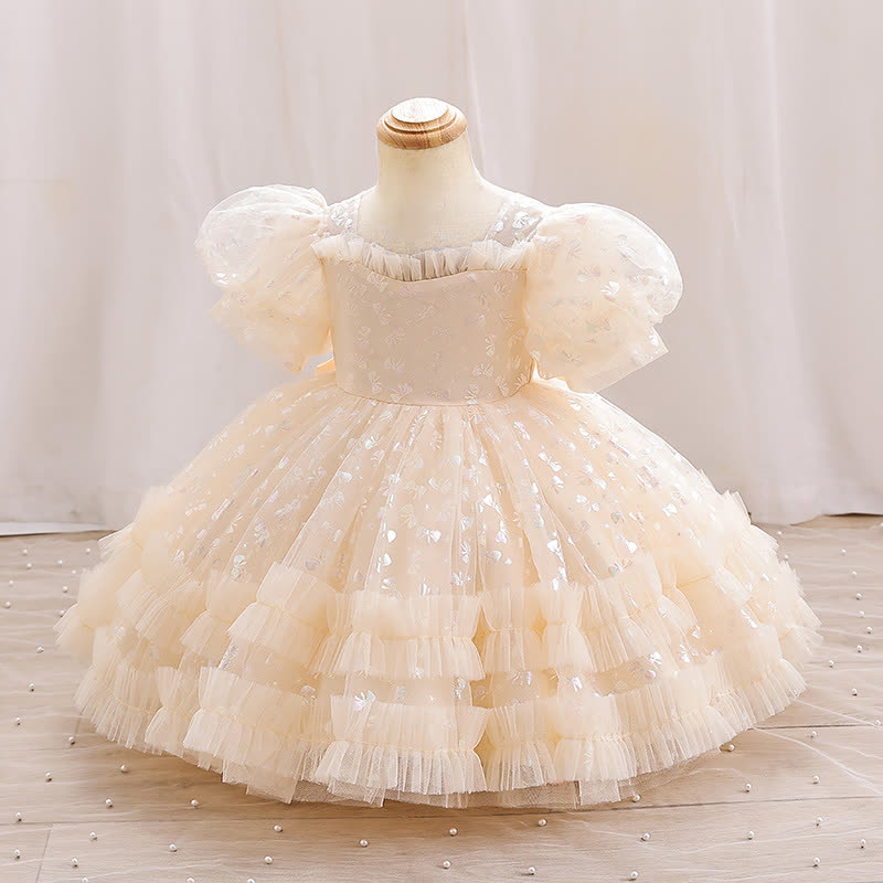 Mesh Piping Short Sleeve Midi Dresses - image 2