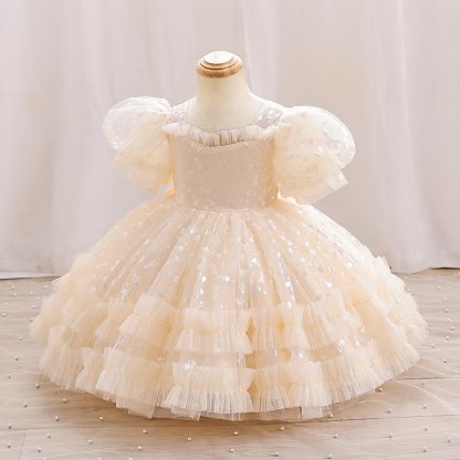 Mesh Piping Short Sleeve Midi Dresses - image 2