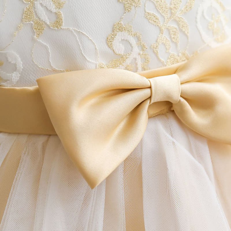 Mesh Folds Bow Cap Sleeve Midi Dresses - image 9