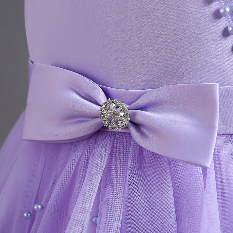 [Archive Sale] Satin Imitation Pearls Sleeveless Maxi Dresses - image 4