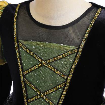 Chemical Fiber Blend Glitter Folds Short Sleeve Mid-long Dresses - image 5