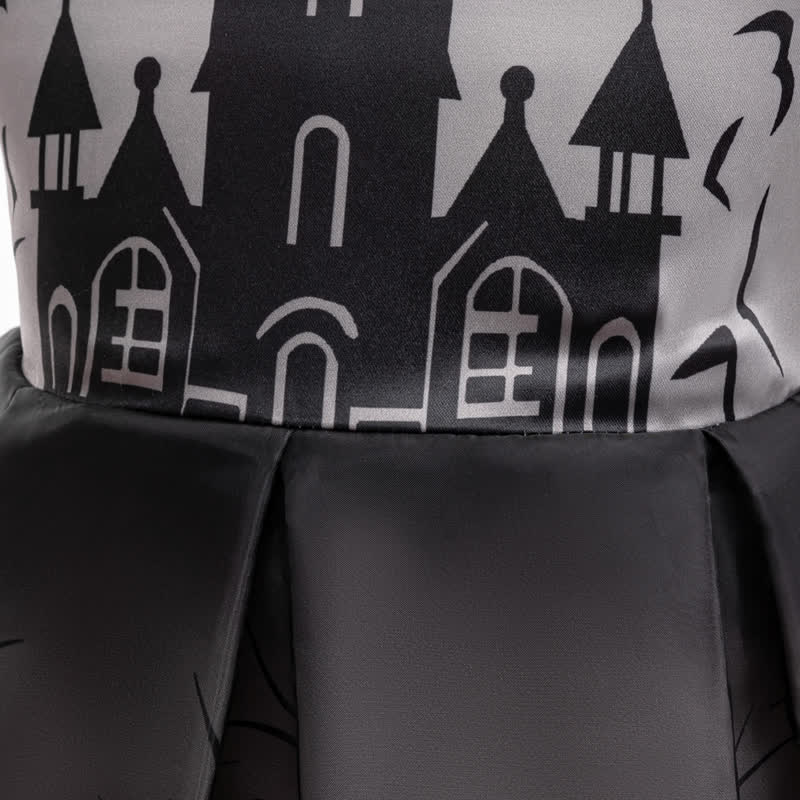 Chemical Fiber Blend Printing Short Sleeve Mid-long Dresses - image 6