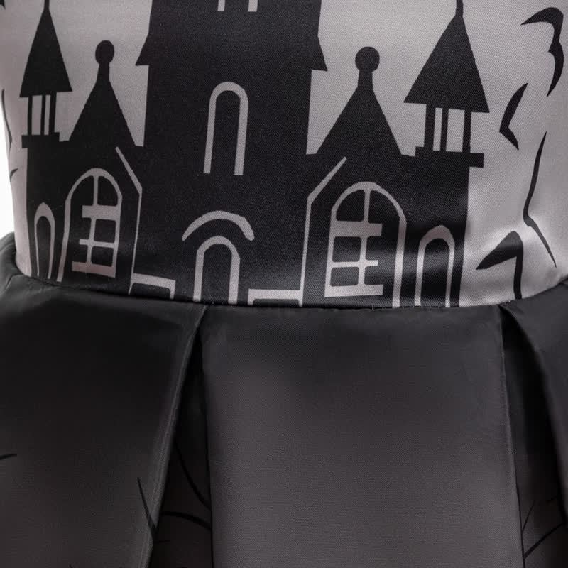 Chemical Fiber Blend Printing Short Sleeve Mid-long Dresses - image 6