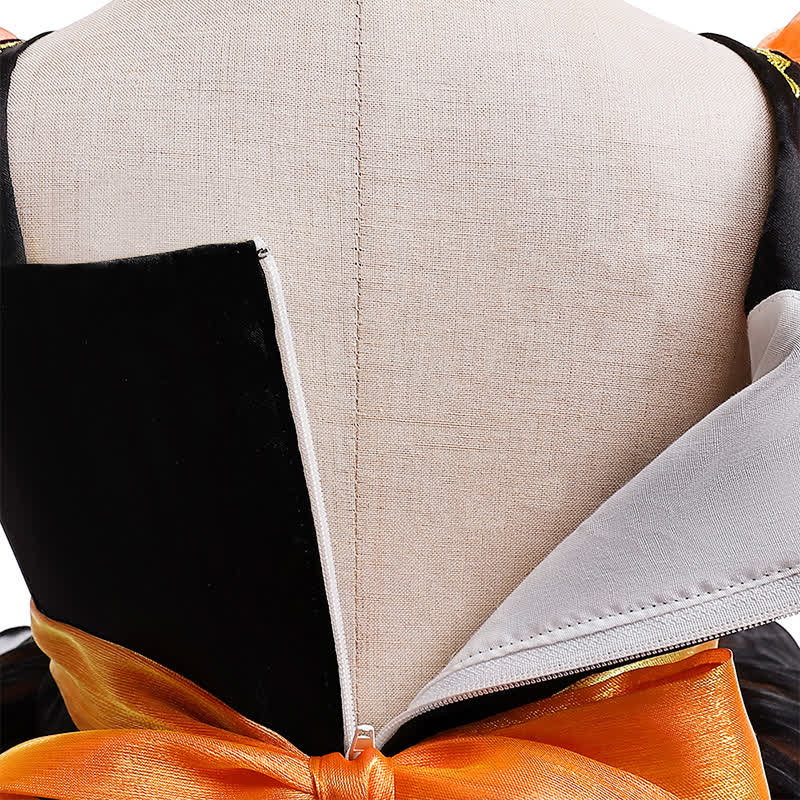 Chemical Fiber Blend Folds Short Sleeve Mid-long Dresses - image 6