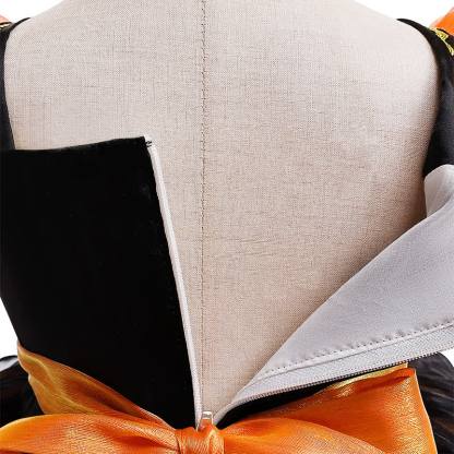 Chemical Fiber Blend Folds Short Sleeve Mid-long Dresses - image 6