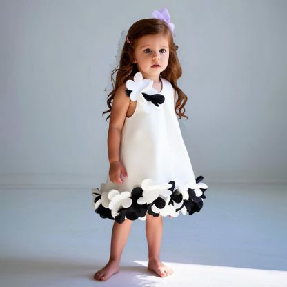 Scuba Knit Rosette Sleeveless Midi Dresses - image 2